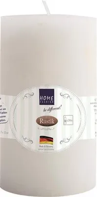 Produktbild von Kerze Stumpen Rustik white - weiß Ø 7cm, Höhe 12cm