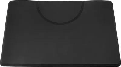 Produktbild von Friseursalon Bodenmatte - Anti-Ermüdungsmatte Für Friseurstuhl - Rutschfest Wasserfest Absatzfest - 18 mm Stark - 150x90 cm Mit Aussparung - Schwarz