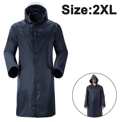 Produktbild von Regenmantel Mit Kapuze XXL, Wasserdichter Langer Regenmantel Für Erwachsene, Ideal Für Wandern Und Alltag