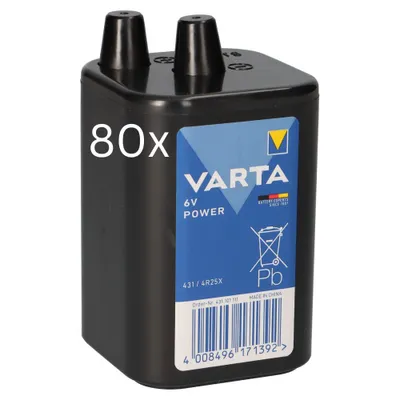 Produktbild von 80x Varta 4R25 431 6V 8.500mAh Batterie Zink-Kohle