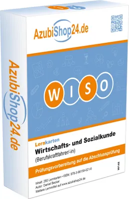 Image de AzubiShop24.de Lernkarten Wirtschafts- und Sozialkunde (Berufskraftfahrer/in). Wiso Prüfung