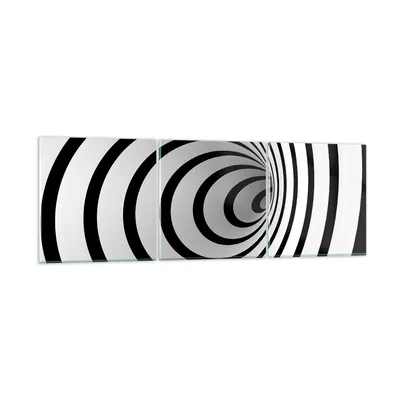 Produktbild von Bilder auf glas - Spirale abstrakt komposition - 90x30cm - Glasbilder - Wandbilder - Kunstdruck - zum Aufhängen bereit - Wanddekoration aus Glas - Glas Bilder - Wandbild auf Glas - GCA90x30-2648