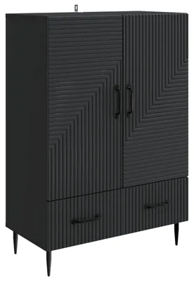 Obrázek produktu pro vidaXL Komoda černá 66 x 34,5 x 95 cm dřevotřísková deska