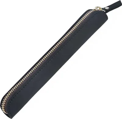 Obrázek produktu pro Kožený penál na zip - černý - multifunkční
