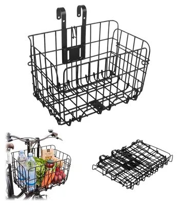 Obrázok produktu pre Skladací košík na bicykel, multifunkčný, vhodný pre horské bicykle, 1 kus, na nákupy