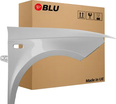 Zdjęcie produktu dla BLU Błotnik pasujący do Seat Ibiza (6J - IV 4. Generation) LX7W Prawy Srebrny EisSilber | 2008-2017 | Przedni Przód | Lakierowany | Gotowy do montażu  | Stal