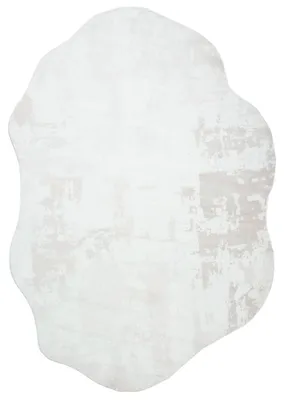 Zdjęcie produktu dla Mazovia Dywan Nowoczesny, Abstrakcyjny - Arona Labro - beżowy i biały, 140x200 cm, do salonu