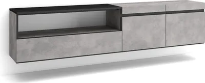 Immagine prodotto di COZY Mobile TV Soggiorno, 200x35x45cm, Per TV fino a 80, Sospeso, da appendere, Cemento