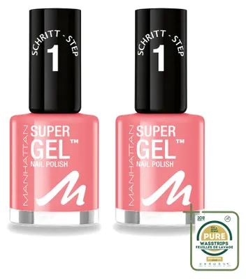 Produktbild von 2 x MANHATTAN Super Gel Nagellak - 240 Pop Princess Pink - 12 ml - Vorratspackung - 2 Stücke