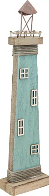 Produktbild von Leuchtturm Antik Maritime Tischdeko Holz Vintage 40,5cm