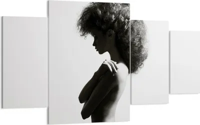 Produktbild von Bild auf Leinwand - Leinwandbild - 4 Teile - Frau Nacktheit Körper - 160x90cm - Wand Bild - Wanddeko - Wandbilder - Leinwanddruck - Bilder - Wanddekoration - Leinwand bilder - Wandbild - DL160x90-4946