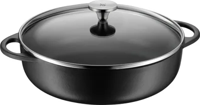 Produktbild von WMF "WMF Bauernpfanne Gusseisen 28cm mit Deckel Schmorpfanne"