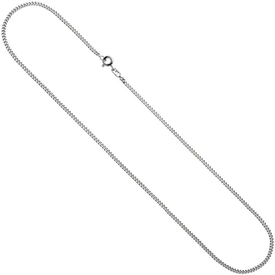 Produktbild von 1,7mm Panzerkette Halskette Collier 925 Silber rhodiniert 45cm Federring