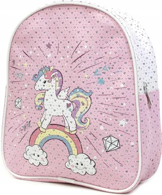 Produktbild von Kinderrucksack Einhorn Rucksack Mädchen Kindergarten Glitzer Klein 27cm Bunt Neu