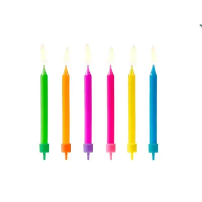 Obrázok produktu pre Narodeninové sviečky farebné, 6,5 cm Party Deco