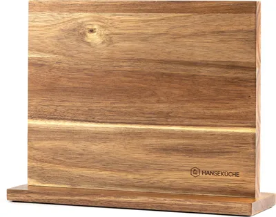 Produktbild von Hanseküche Messerblock - Messerhalter ohne Messer aus Holz Messerbrett (Akazie B