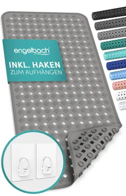 Obrázek produktu pro Protiskouzavá rohož do koupelny včetně 2 háčků pro zavěšení [88 x 40 cm]