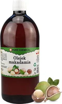 Zdjęcie produktu dla Pure Chemical | Olejek Z Orzechów Makadamia - 1000 Ml - Naturalny - Bez Dodatków - Surowiec Kosmetyczny