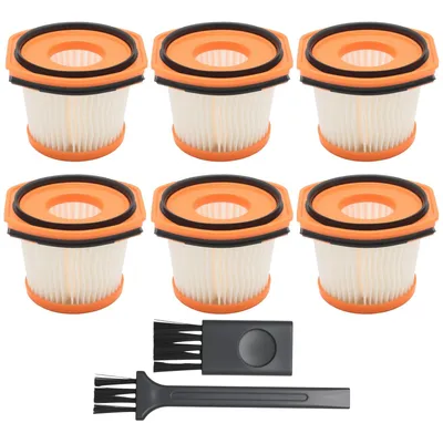 6 Filter-Ersatzteile mit 2 Bürsten für Shark WV361/WV362