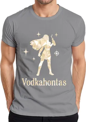 Zdjęcie produktu dla Vodkahontas Śmieszne powiedzenie na wieczór panieński JGA Koszulka męska, szary, XXL