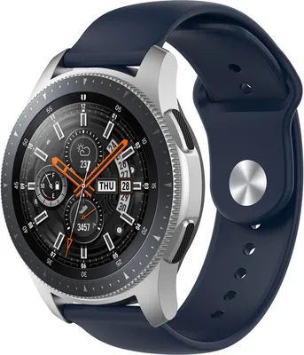 Produktbild von Strap-it Samsung Galaxy Watch 46mm Sportarmband (Dunkelblau)