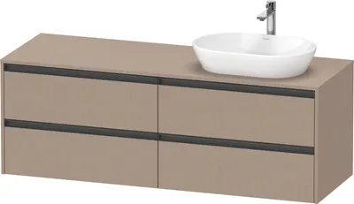 Produktbild von Duravit Ketho.2 Wastafelonderkast 160x55x56,8 cm Mat Linnen