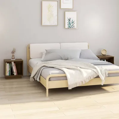 Produktbild von vidaXL Nachttische 2 Stk. Honigbraun 40x30x40 cm Massivholz Kiefer
