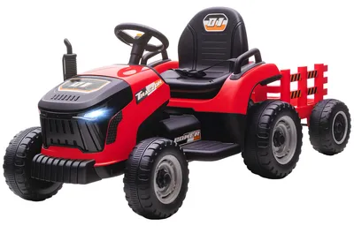Produktbild von AIYAPLAY Elektrischer Kinder Traktor 3-Gang mit Anhänger, 2 Motor, für 3-8 Jahre