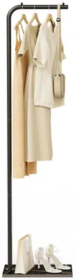 Produktbild von L-förmiger Kleiderständer - Freistehend - Metall - 180 cm