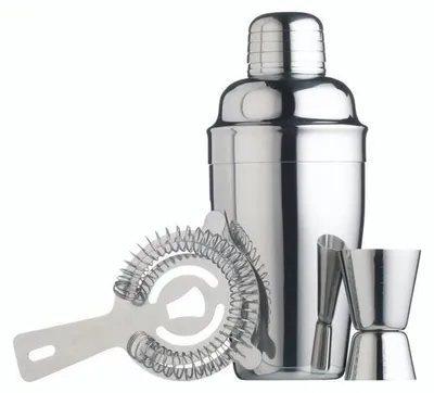 Productafbeelding van Unyqoos® RVS Cocktailset – Complete bartending set voor thuisgebruik, hoogglanzend design, professionele kwaliteit en een receptenboek voor cocktails