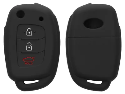 Produktbild von kwmobile Schlüsselhülle für Hyundai 3-Tasten Autoschlüssel Klapp Hülle - Autoschlüssel Schlüssel Hülle aus Silikon - Schlüsselschutz Gehäuse in