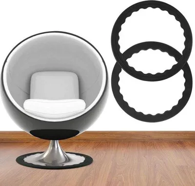 Immagine prodotto di Coppia di protezioni in silicone per poggiapiedi - Protezioni antiscivolo per gambe di sedia - Per gambe di sedia rotonde da 42-47 cm - Protezioni per gambe di sedia nere