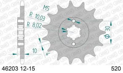 Produktbild von AFAM Kettenritzel 46203-13 Vorne für CAGIVA MOTORCYCLES 125 Stahl