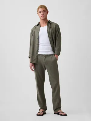 Produktbild von GAP Leinenhose mit geradem Schnitt 36X32