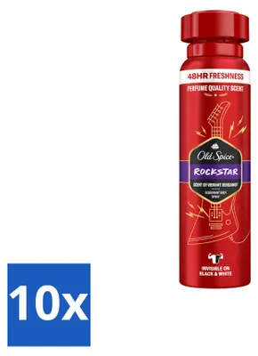 Produktbild von 10 x Old Spice Deospray Rockstar 150 ml - Vorteilspackung - 10 Stücke