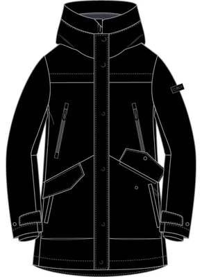 Produktbild von CMP Damen Winterjacke Parka Fix Hood Schwarz 44