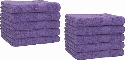 Produktbild von Betz 10 Stück Gästetücher 30x50 cm PREMIUM 100% Baumwolle Set Händehandtücher Farbe: lila