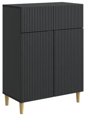Immagine prodotto di Credenza vidaXL nera 66 x 34,5 x 90 cm in materiale derivato dal legno