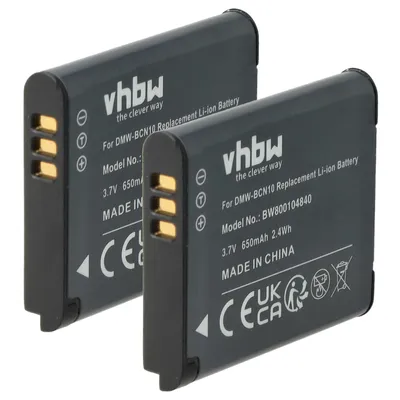 Produktbild von vhbw 2x Akku kompatibel mit Leica C Kamera (650 mAh, 3,7 V, Li-Ion)