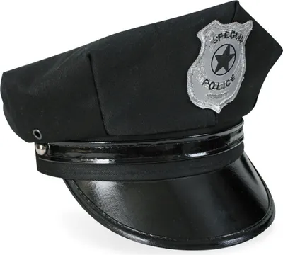 Produktbild von narrenwelt narrenwelt Polizei-Mütze, schwarz, Gr. 56 cm klein, 38718