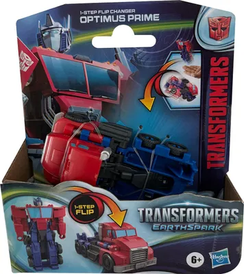 Immagine prodotto di Transformers EarthSpark Optimus Prime 1-Step Flip Changer, si trasforma in un camion, action figure, figura da collezione