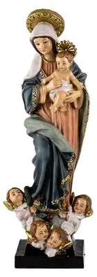 Figur Unbefleckte Empfängnis, Harz, handbemalt, 30 cm