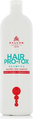 Obrázek produktu pro Kallos KJMN Hair Pro-tox Shampoo with Keratin, 1000 ml, Šampon, Profesionální, Unisex, Split hair, Poškozené vlasy, Suché vlasy, Řídké vlasy, Oslabené vlasy, Hydratující, Výživa, Lesklý