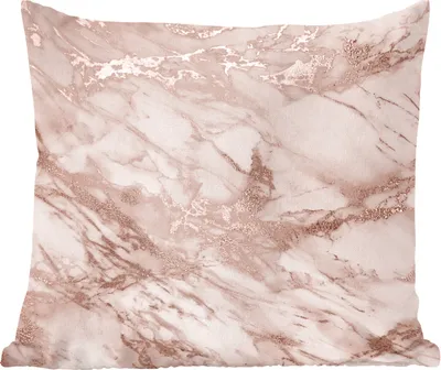 Produktbild von MuchoWow® Zierkissen Sofakissen Wohnzimmer Dekokissen 45x45 cm Marmor - Muster - Rosa - Schlafpolster - Polster für das Sofa