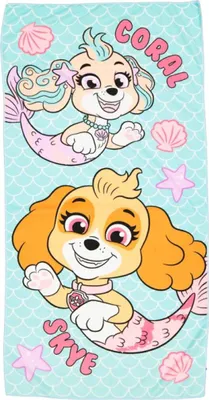 Immagine prodotto di Telo da bagno Paw Patrol 60x120cm - Sirena Asciugatura rapida
