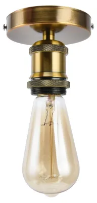 Lampenfassung E27, Wandmontage, Gold Bronze, 85 mm Höhe