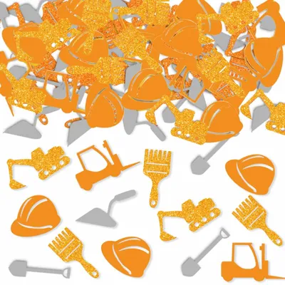 Productafbeelding van Baustellen confetti voor kinderfeestjes - 100 stuks