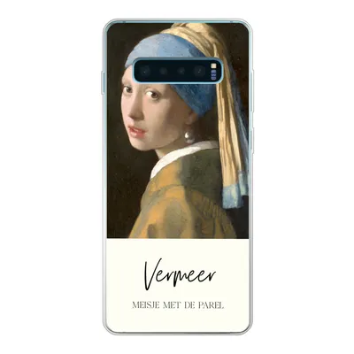 Produktbild von MuchoWow® Handyhülle Schutzhülle Hülle für Samsung Galaxy S10 Plus Das Mädchen mit dem Perlenohrring - Vermeer Silikon Softcase Handy Hülle - Schutzhülle