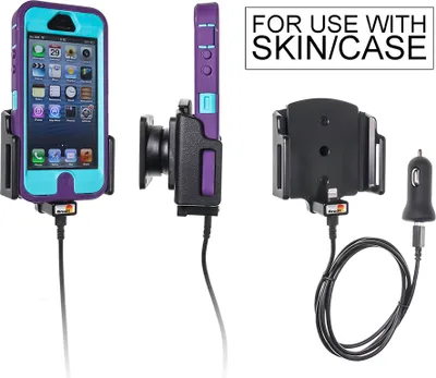 Produktbild von Brodit Gerätehalter 521504 mit Ladefunktion - für Smartphones - Apple iPhone 5C, Apple iPhone SE, Apple iPhone 5S und weitere