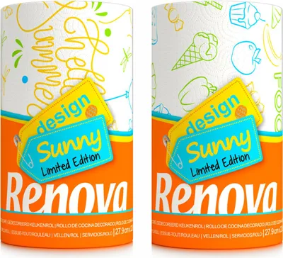 Produktbild von 2er Pack Küchenpapier Sunny/Sommer Edition - Maxi Rolle